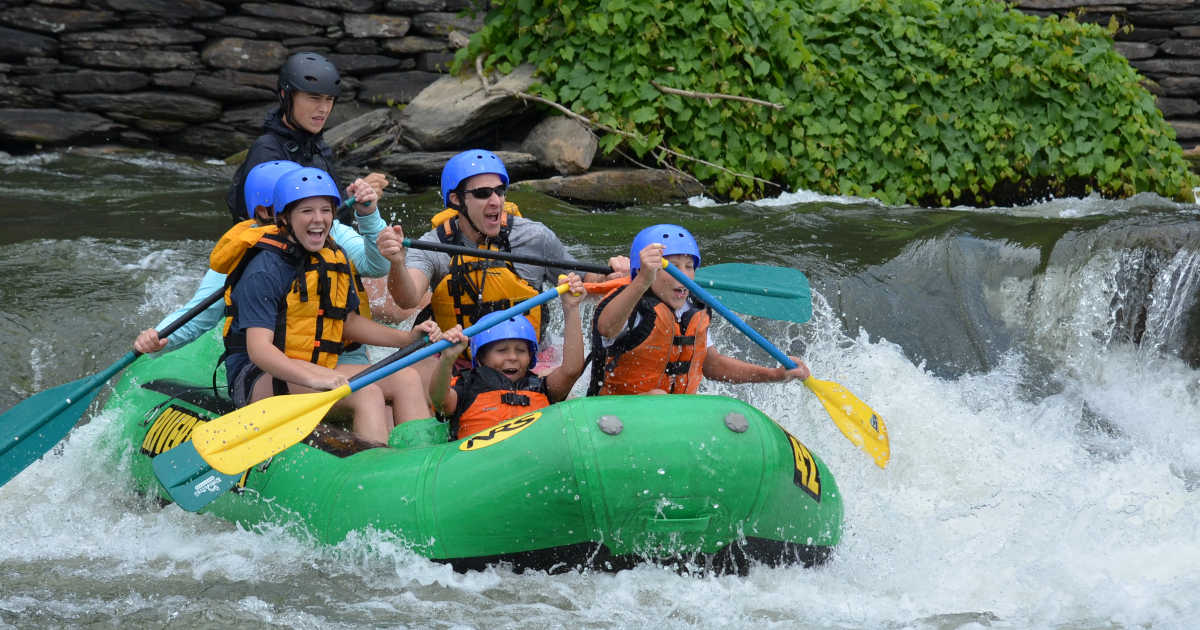 family rafting at Harpers Ferry West Virginia