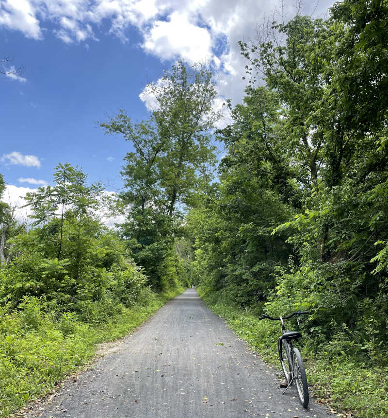 C&O Canal with a bike near Brunswick, Maryland 