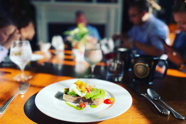 Tasty egg and avocado displayed beautifully on a plate at the Hillbrook Inn in Charles Town, WV