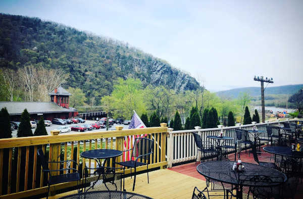 The view from the Rabbit Hole Gastropub deck.