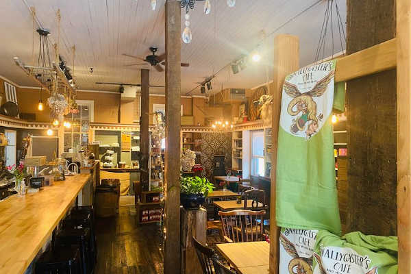 The interior of Snallygaster's Cafe in Harpers Ferry, WV